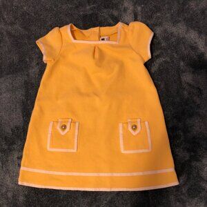 Quality knit buttercup yellow toddler dress